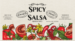 Found some of these elements on iStock, but was not the full ingredients of salsa. So, I drew in more ingredients to fill in with the found iStock image.