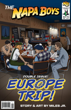 Comic book cover for The Napa Boys (feature film), Adobe Illustrator